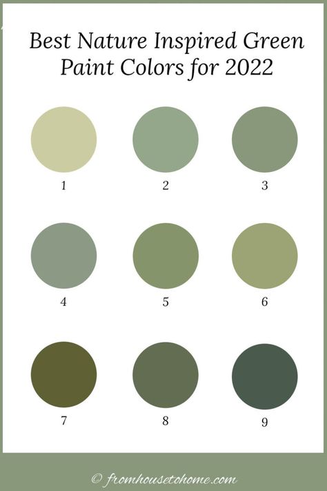 These 2022 paint color trends are awesome! Find out the color of the year for all of the major paint companies, like Pantone, Benjamin Moore, Farrow and Ball, Sherwin Williams, Behr, PPG and Valspar with pictures of interiors to go with them. Get some home painting ideas for your room decor. Trending Green Paint Colors, Most Popular Green Paint Colors, 2021 Paint Color Trends, Pantone Verde, Kingston House, Paint Color Trends, Green Grey Paint, Most Popular Paint Colors, House Lounge