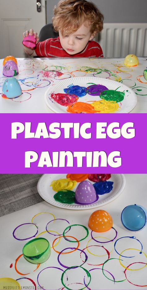 Easter Egg Preschool Activities, Egg Crafts For Toddlers, Egg Activities For Kids, Painting For Toddlers, March Preschool, Easter Egg Activities, Community Programs, Chicken Party, Nanny Ideas