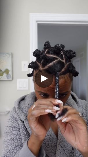 User Jenn Jackson reflects on her natural hair journey while installing her juicy bantu knots. The creator provides a safe space for her daughter as she instills positive affirmations while uplifting her coily hair. You go momma! Keep leading by example. 💟 💜 

#coilyhair #naturalhairstyles #bantuknots | NaturallyCurly.com Bantu Knots With Ponytail, Jenn Jackson, Bantu Knots On Natural Hair, Bantu Knot Out Natural Hair, Bantu Knots Short Hair, Bantu Knots Hairstyles, Bantu Knot Styles, Bantu Knot Hairstyles, Bantu Knot Out