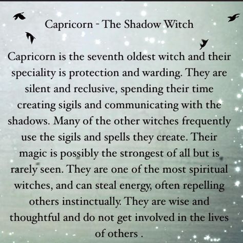 Credit goes to #astroloasks for the text - Loose black and grey clothing that flows when they walk - Keeps a pouch of salt around their… Capricorn Witch, Shadow Witch, Capricorn Earth Sign, Capricorn Sun Sign, Grey Clothing, Astrology Meaning, Capricorn Girl, Aries And Pisces, Gemini Rising