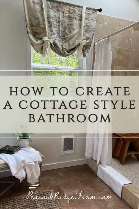 Looking for easy and affordable ways to give your bathroom a cottage style makeover? Look no further! These simple tips will have you well on your way. Cottage bathrooms are all the rage, and it's easy to see why. With their relaxed and charming style, they can add personality and warmth to any home. But if you're on a budget, creating one can seem like a daunting task. But not with these great budget friendly ideas. French Country Cottage Bathroom, French Bathroom Decor Vintage, English Country Bathroom, Cottage Bathroom Inspiration, Cottage Bathroom Decor, Country Cottage Bathroom, French Country Decorating Bathroom, Modern Cottage Bathroom, French Cottage Bathroom