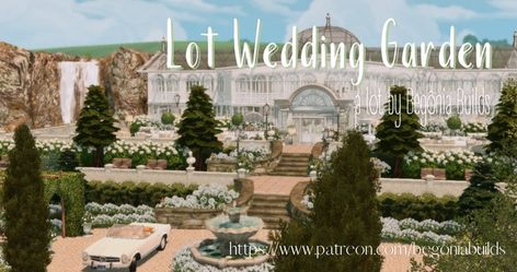 Gift Wedding Garden - CC Files Free | Patreon Sims 4 Cc Wedding Venue Patreon, Sims 4 Wedding Venue Build, Sims 4 Wedding Venue Cc, Sims 4 Cc Wedding, Wedding Kit, Wedding Garden, Wedding Location, Cc Sims, Sims 4 Cc