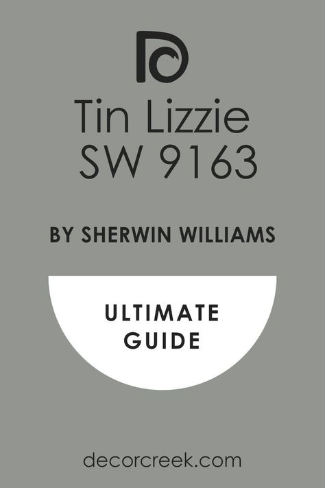 In conclusion, Tin Lizzie epitomizes versatility and elegance, perfect for diverse design styles. Its understated charm seamlessly integrates with changing trends. It harmonizes with various palettes and materials, making it a favorite for both interiors and exteriors. Its timeless appeal and calming sophistication make it ideal for creating enduringly stylish spaces, transcending fleeting trends. Tin Lizzie, In Conclusion, Sherwin Williams Paint Colors, Exterior House Colors, Design Styles, Trim Color, Coordinating Colors, Sherwin Williams, Paint Color