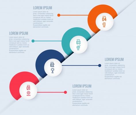 Infographics with intense colors and circular shapes | Free Vector Chart Design Ideas, Chart Graphic Design, 블로그 디자인, خريطة ذهنية, Circle Infographic, Infographic Layout, Process Infographic, Graphic Design Infographic, Creative Circle