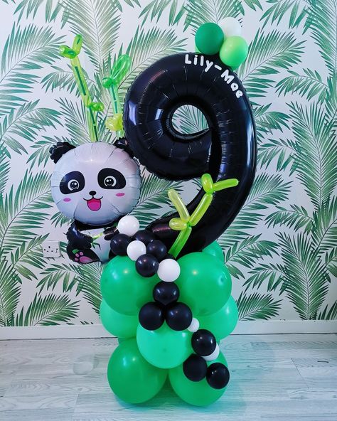 Panda Balloon Garland, Panda Balloon Decoration, Diy Panda Decorations, Panda Pool Party, Panda Theme Decoration, Panda Backdrop, Panda Birthday Decor, Panda Balloon, Balloon Base