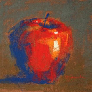 Apple Study, Apple Painting, Pastel Sec, Apple Art, Still Life Oil Painting, Fruit Painting, Chalk Pastels, Daily Painting, Painting Still Life