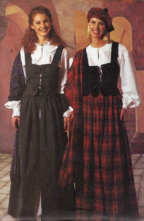 Celtic Scottish Highlands Misses Costume Celtic Costume, Scottish Costume, Irish Costumes, Scottish Dress, Tam O' Shanter, Costume Sewing, Costume Sewing Patterns, Historical Women, Costume Patterns