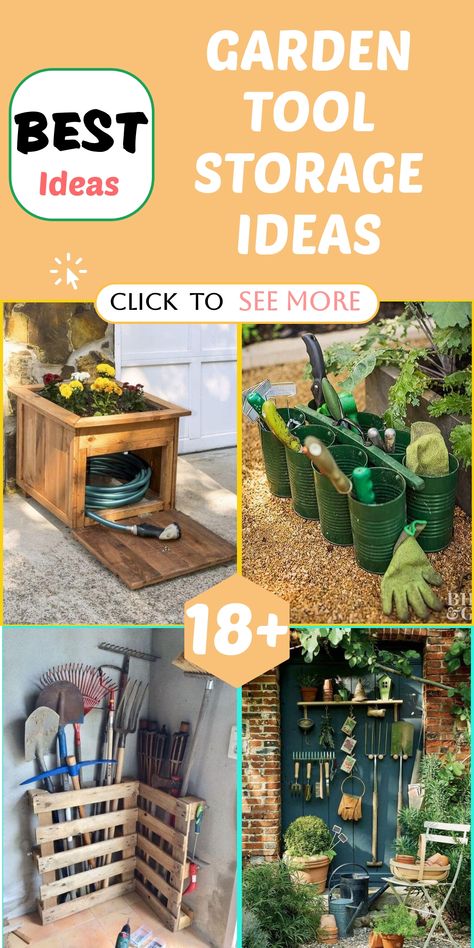 Explore our fresh array of garden tool storage options designed to maintain order and tidiness in your outdoor area! From wall-mounted racks to handy portable sheds, discover the efficiency and practicality you need for organizing your tools seamlessly. Bid farewell to tangled hoses and misplaced shovels with our ingenious storage solutions. Garden Tool Storage Ideas, Potting Bench With Sink, Vibrant Flower Arrangements, Tool Storage Ideas, Portable Sheds, Mailbox Garden, Avocado Benefits, Outdoor Organization, Pocket Garden