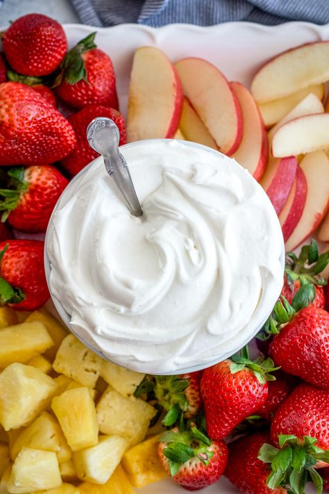 This Cream Cheese Coconut Fruit Dip is going to be the star of your summer picnics, BBQs and holiday parties. Just three simple ingredients. Coconut Fruit Dip, Coconut Dip, Healthy Fruit Dip, Cream Cheese Fruit Dip, Coconut Fruit, Summer Picnics, Snack Foods, Fruit Dip, Dinner Appetizers