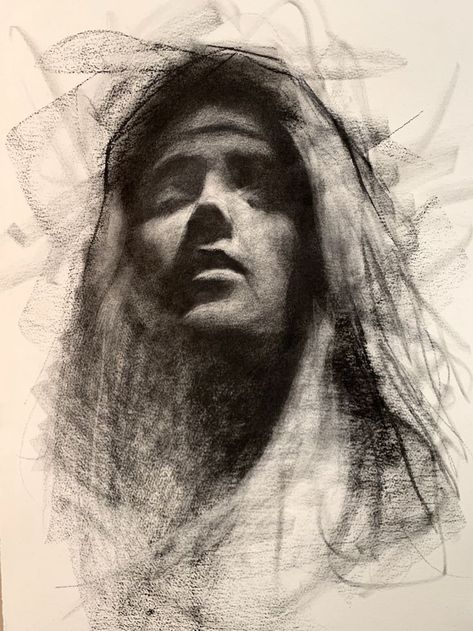 Josh Hernandez, Mad Charcoal, Charcoal Artwork, Charcoal Paint, Graphite Art, Charcoal Portraits, Charcoal Sketch, Charcoal Art, Expressionist Art