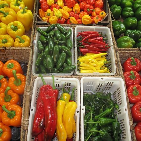 Gardening Peppers, Types Of Chili, Yay Recipes, Types Of Chili Peppers, Kitchen Knowledge, Types Of Peppers, Plain Chicken, Sweet Peppers, Hot Peppers