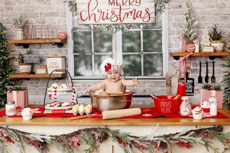 Christmas Cookie Mini Session, Baking With Santa Photo Session, Kitchen Christmas Photoshoot, Cookies With Santa Photography, Christmas Kitchen Photoshoot, Gingerbread Photoshoot, Christmas Baking Photoshoot, Toddler Christmas Pictures, Santa Photography