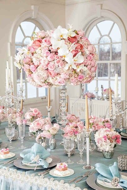 Elegant Cinderella wedding Cinderella Wedding Theme, Blush Wedding Centerpieces, Beach Wedding Centerpieces, Quinceanera Ideas, Cinderella Wedding, Blushing Bride, Wedding Inside, Event Inspiration, Rose Gold Wedding