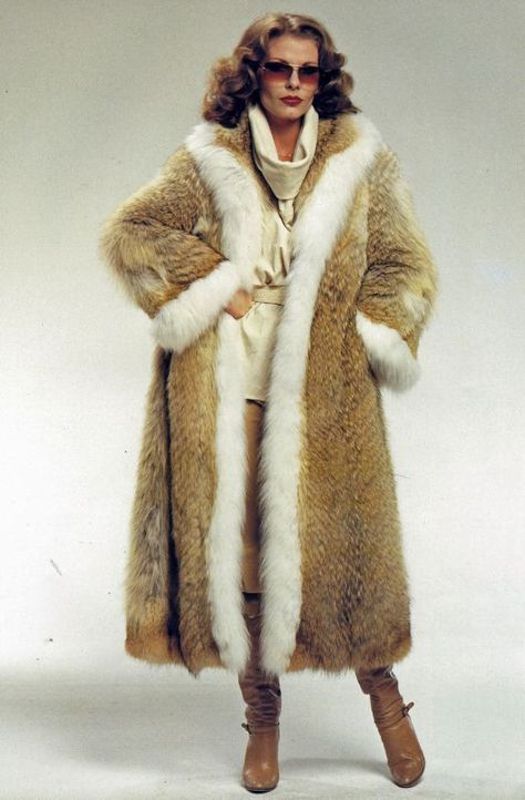 1970s coyote & white fox fur coat 70s Fashion Fur Coat, 60s Fur Coat, Coyote Fur Coat, Blue Faux Fur Coat, Vintage Beige Fur Coat, Chinchilla Fur Coat, Brown Faux Fur Coat, White Fur Coat, Fur Coat Fashion