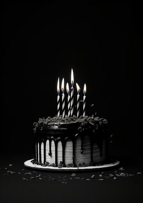 Aesthetic Photography of birthday cake dessert black food. | premium image by rawpixel.com / Ake Birthday Cake Aesthetic Black, Dark Birthday Aesthetic, Chocolate Cake Aesthetic, Birthday Cake Dessert, Dark Chocolate Cake, Cake Aesthetic, Dark Chocolate Cakes, Black Food, Chinese Lanterns