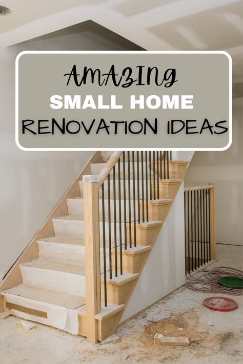 HEY EVERYONE! WE ARE SO EXCITED TO SHARE 21 BEST SMALL HOME RENOVATION IDEAS FOR YOUR FIXER UPPER. WE KNOW HOW HARD IT IS TO REDO YOUR ENTIRE HOME ON A BUDGET, BUT WE HAVE ALL THE TIPS AND TRICKS IN THIS ULTIMATE GUIDE. WE RECENTLY RENOVATED OUR ENTIRE HOME ON A BUDGET AND LEARNED A TON ALONG THE WAY. WE HOPE TO INSPIRE YOU FOR YOUR KITCHEN, LIVING ROOM, BATHROOM, OUTSIDE PROJECTS, AND MORE! WE KNOW YOU WILL LOVE THIS POST AND LEARN A LOT! #BEFOREANDAFTER #IDEAS #SMALLHOMERENOVATION Pop Top House Remodel, Older Home Renovation, Cost Effective Home Renovations, Small Home Makeover Ideas, Remodeling 80s Home, Small Home Renovation Ideas Before After, Starter Home Remodel, Simple Renovation Ideas, Old Home Renovation Ideas