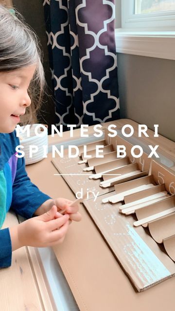 Wendy | Pediatrician on Instagram: "🔢 Have you heard of Montessori spindle boxes before? Here’s our take on this classic counting activity. SAVE for inspo! ✨ 🌟 MONTESSORI SPINDLE BOXES 🌟 Traditionally, a spindle box is a wooden container with 10 compartments labeled 0-9. Wooden spindles are provided for the child to count and put in their corresponding compartments. It’s a great way to form concrete relationships between numbers and the quantities they represent. Setting out the exact numbe Diy Spindle Box Montessori, Wooden Container, Diy Montessori, Counting Activity, Counting Activities, Baby Learning, Montessori, 10 Things, Quick Saves