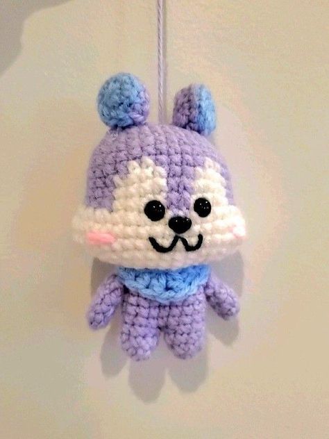 Bt21 Mang Without Mask, Bts Crochet, Bt21 Mang, 100 Crochet Stitches, Crochet Doll Tutorial, Sac Diy, Crochet Plushie, Crochet Keychain Pattern, Kawaii Crochet