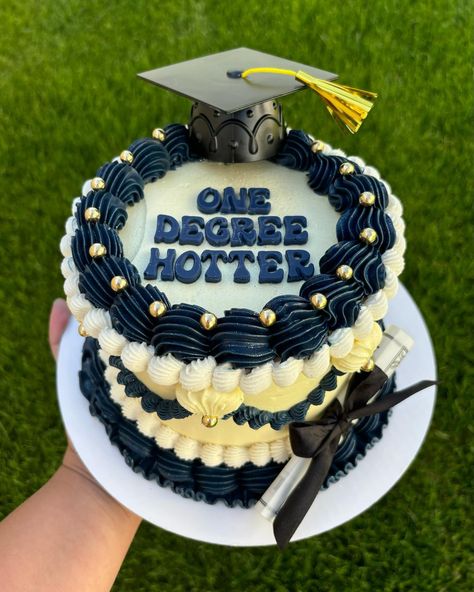 One degree hotter 🔥 Shown is a 6” chocolate cake with chocolate ganache filling 🍫 #idahofalls #idahofallscakes #vintagecake #graduationcake #buttercreamcake #lambethcake One Degree Hotter Cake, One Degree Hotter, Chocolate Cake With Chocolate Ganache, Cake With Chocolate Ganache, Ganache Filling, Chocolate Ganache Filling, Vintage Cakes, Idaho Falls, Graduation Cakes