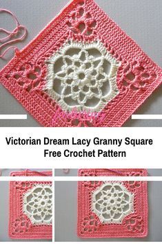 Victorian Dream Lacy Granny Square Crochet Pattern Lacy Granny Square, Picot Crochet, Sunburst Granny Square, Square Crochet Pattern, Granny Square Crochet Patterns Free, Crochet Motif Patterns, Crochet Blocks, Crochet Square Patterns, Granny Squares Pattern