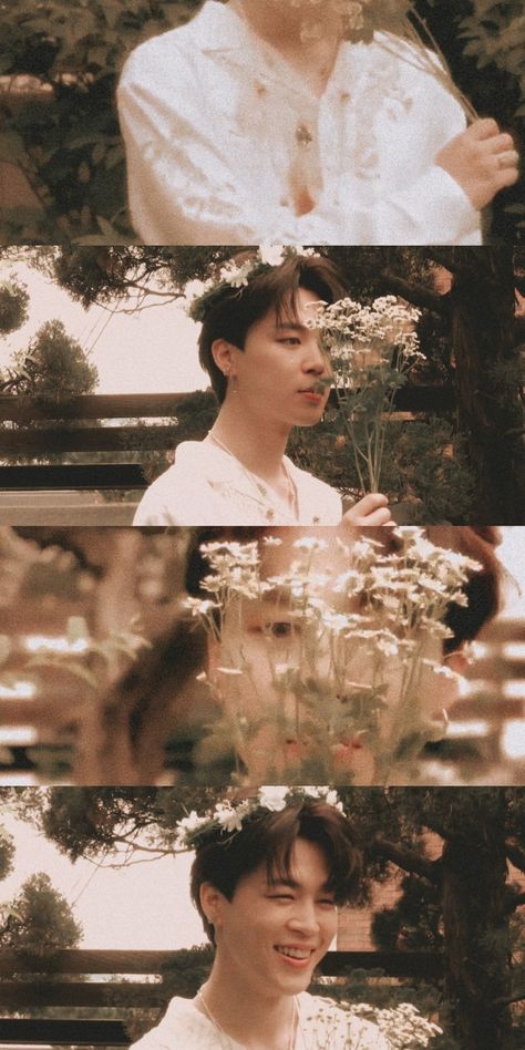 Jimin Wallpaper, Wallpaper Aesthetic, Wallpapers, Bts, On Twitter, Twitter, Flowers, Hair