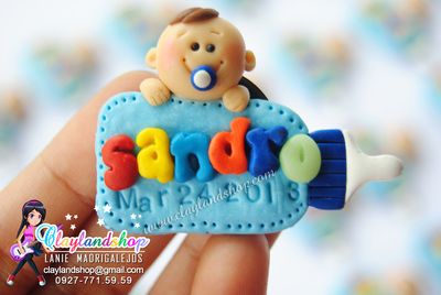 Recuerdo Baby Shower, Polymer Clay Princess, Baptism Party Boy, Clay Gift Tags, Baby Souvenir, Indian Baby Showers, Idee Babyshower, Fondant Cupcake Toppers, Polymer Clay Gifts