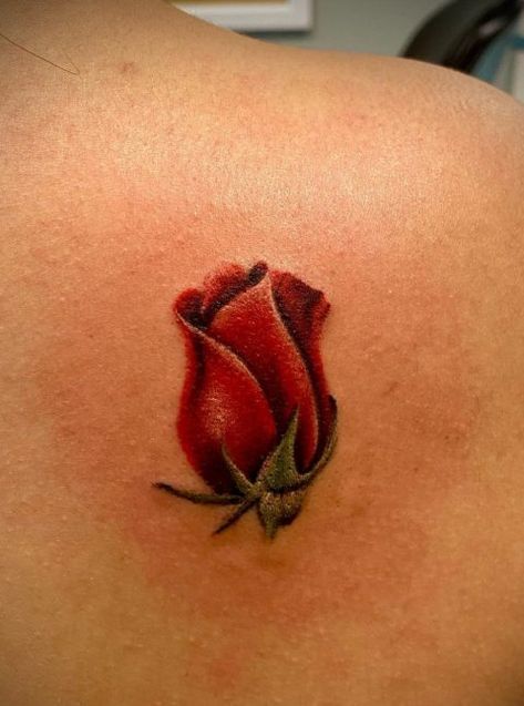 Rose Buds Tattoo, Rose Bud Tattoo Design, Closed Rose Tattoo, Small Red Rose Tattoo, Rosebud Tattoo, Rose Tattoo Red, Bud Tattoo, Rose Bud Tattoo, Time Piece Tattoo