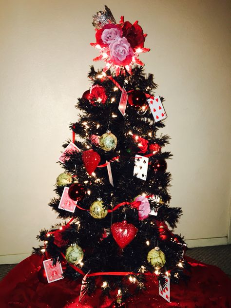 Queen of Hearts Christmas tree! So beautiful!!! Xmas Tree, Holiday Festival, Christmas Tree, Festival, Holiday Decor, Christmas, Home Decor