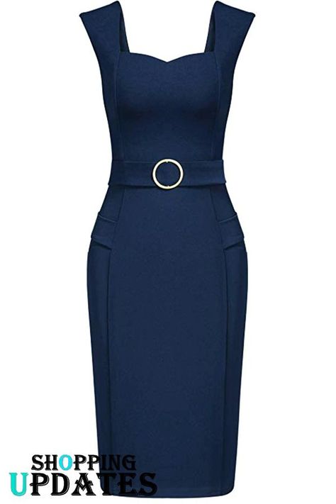 Women 1940s Elegant Sleeveless Business Office Pencil Peplum Dress. #elegantdresses #dress #dresses #pencildress #peplumdress #businessdress #pencildress #sleevelessdress #workwear #AD Women 1940s, Women Dress Collection, Corporate Dress, Bandage Dresses, Office Dresses For Women, Work Dresses For Women, African Fashion Modern, Classy Dress Outfits, Classy Work Outfits