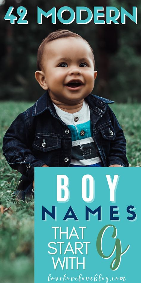 Looking for boy names that start with G? You’ll love these modern names real moms are using from Gable to Gyver. Old Fashioned Male Names, G Names For Boys, Nature Boy Names, Bible Boy Names, Earthy Names, Nature Names For Boys, Baby Boy Middle Names, Boy Name Ideas, Twin Boy Names