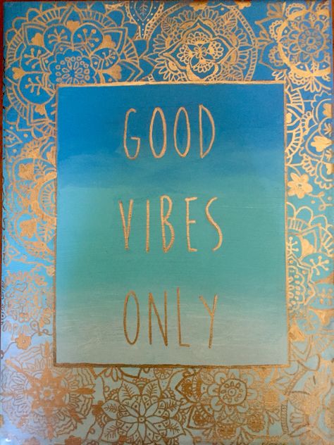 Good Vibes Only Canvas Patings Art Ideas Easy, Positive Paintings Canvases, Motivational Canvas Painting, Canvas Painting Quotes, Canvas Painting Projects, Sunset Canvas Painting, Wall Art Crafts, Simple Canvas Paintings, Easy Canvas Art