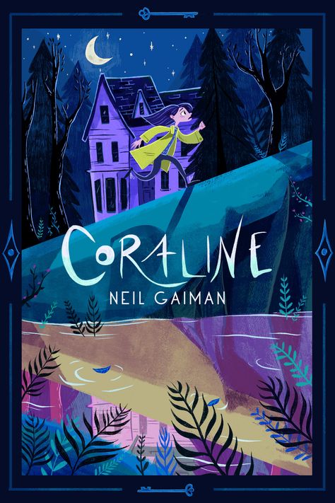 Coraline Book cover on Behance Coraline Book, Coraline Art, 동화 삽화, Postal Vintage, رعب نفسي, Book Cover Illustration, Photographie Portrait Inspiration, Book Illustration Art, Japon Illustration