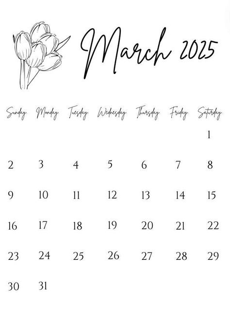 March 2025 Calendar Digital Download! Download on your phone, tablet, or laptop for virtual organization or print off a copy for display in your home! March 2025 Calendar, March Calendar, Floral Calendar, Calendar March, 2025 Calendar, Print Calendar, Planner Templates, Planner Template, Favorite Things Gift