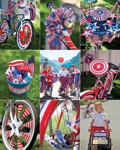 Bike Decorating Ideas For Parade, Bike Decorating Ideas, Block Party Ideas, Wheelchair Costumes, Bike Parade, Bike Decor, Bike Restoration, Bike Decorations, Parade Ideas