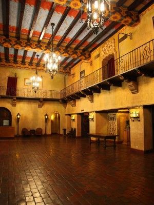 San Gabriel Mission Playhouse San Gabriel Mission, Spanish Galleon, California Missions, San Gabriel, Painted Ceiling, How To Run Longer, House Styles, Architecture, Padua