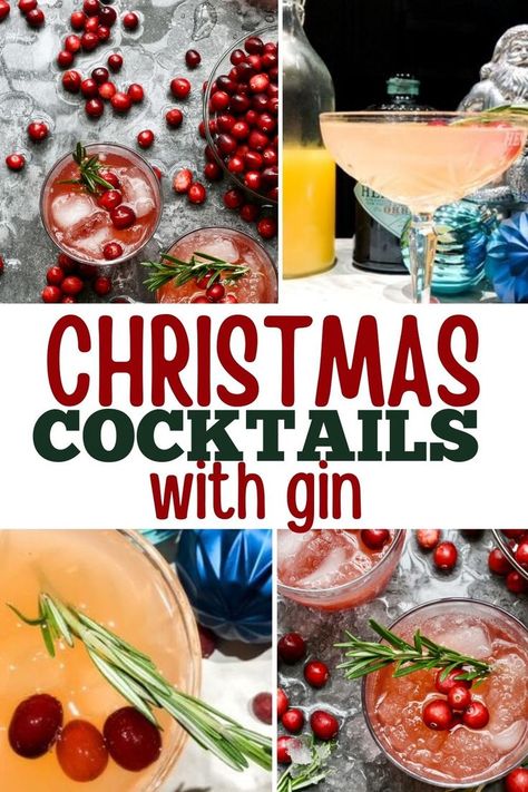 Christmas cocktails with gin Holiday Gin Cocktails, Christmas Gin Cocktails, Cocktails With Gin, Cocktails For Christmas, Mulled Apple Juice, Fun Holiday Cocktails, Xmas Cocktails, Holiday Cocktails Christmas, Baileys Cocktails