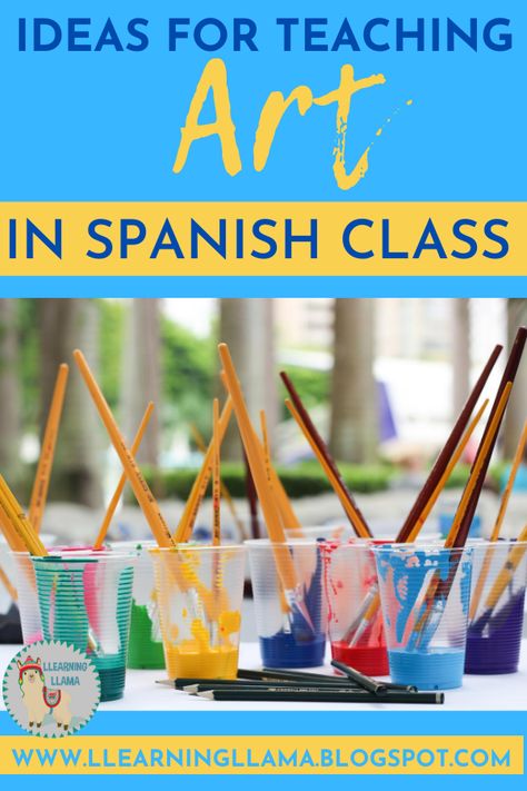 Art Classroom Door, Graduation Activities, Virtual Art Gallery, Spanish Projects, World Language Classroom, World Language, Language Classroom, Middle School Spanish, High School Spanish