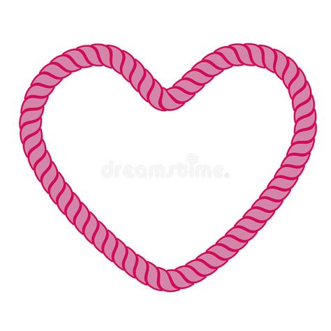 Heart rope. Illustration of pink heart rope isolated over white background #Sponsored , #Ad, #Ad, #rope, #pink, #white, #Illustration Rope Heart, Paint Night, White Illustration, Photo Heart, Pink Design, Background Illustration, Innovation Technology, Pink Heart, Pink White