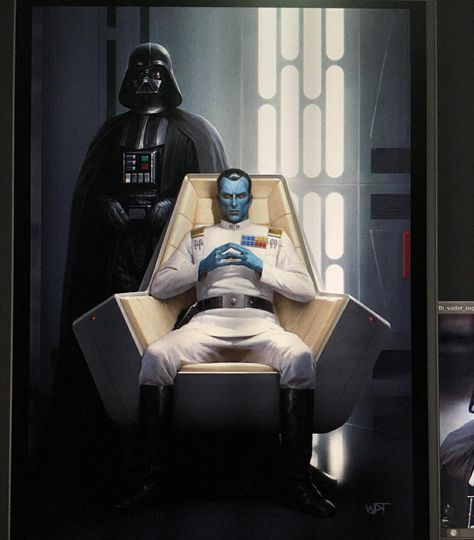 Grand Admiral Thrawn on Twitter: "My new and different life with Lord Vader (@VaderSWAG77) by #DarrenTan #Wraithdt… " Thrawn Star Wars, Admiral Thrawn, Star Wars Villains, Grand Admiral Thrawn, Anakin Vader, Dark Vador, Cosplay Inspiration, The Sith, Cuadros Star Wars