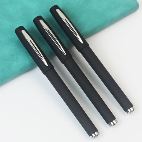 5 pcs Roller Gel Pen Business Signature Ballpoint Pen Medium Point 0.5mm Black Ink Office School Office School, Ballpoint Pen, Gel Pens, Pen, Black