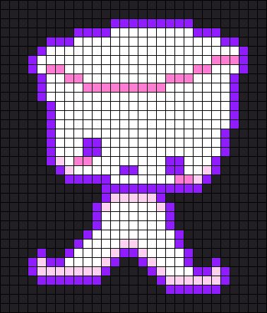 Alpha pattern #79478 | BraceletBook Omori Pixel Art Grid, Pixel Art Grid, Graph Paper Art, Kandi Patterns, Diy Perler Beads, Graph Paper, Cute Keychain, Perler Beads Designs, Fuse Beads