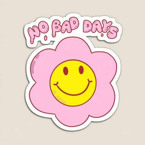 Spread positivity and vibrant vibes with our 'No Bad Days' sticker! This motivational sticker features a handcrafted design, combining artistic flair with an uplifting message. Stick it on your laptop, journal, or favorite items to infuse your day with optimism and good energy. Our vinyl sticker boasts colorful artwork, making it a perfect accessory to adorn your personal No Bad Energy, Cute Sticker Design, No Bad Vibes, No Bad Days, Motivational Sticker, Spread Positivity, Brownie Cake, Uplifting Messages, Colorful Artwork