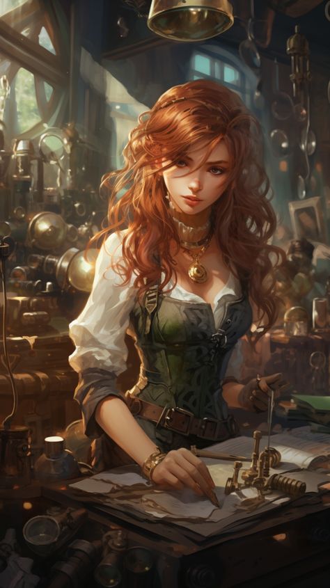 Steam Punk Character, Hope Character, Steampunk Portrait, Redhead Characters, Steampunk Character, Steampunk Characters, Pink Wallpapers, Steampunk Women, Finding Hope