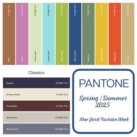 Pantone 2025 Color Trends, 2025 Color Palette, Summer Pantone, 2025 Trends, Lime Cream, Rum Raisin, Blue Granite, Color Trends Fashion, Spring Summer Trends