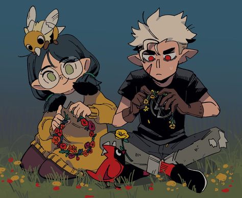 RIB🦷 on Twitter: "Cringe fail flower crown #TheOwlHouse #huntlow… " Huntlow Fanart, Owl Oc, House Fanart, Willow Park, House Hunters, Owl House, Flower Crown, Cute Art, Favorite Character