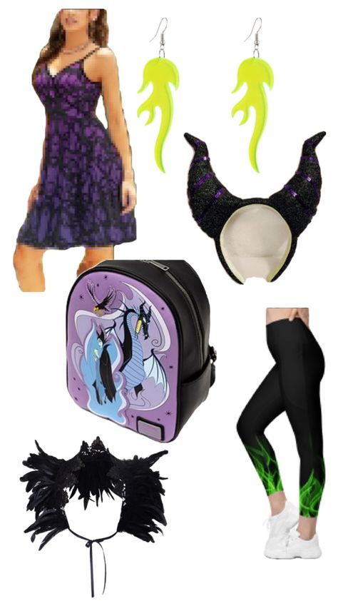 Maleficent Disneybound, Maleficent Outfit, Outfit Ideas Disney, Family Cosplay, Disney Inspired Fashion, Run Disney, Running Clothes, Maleficent, Disney Outfits