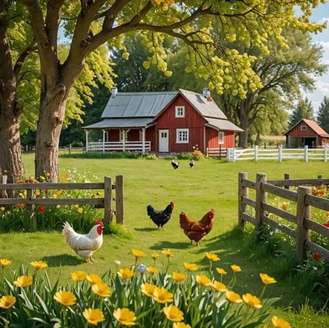 Good Morning Flowers Gif, Flowers Gif, Backyard Farming, Country Scenes, Beautiful Locations Nature, Beautiful Landscape Wallpaper, Bird Pictures, Good Morning Flowers, Landscape Wallpaper