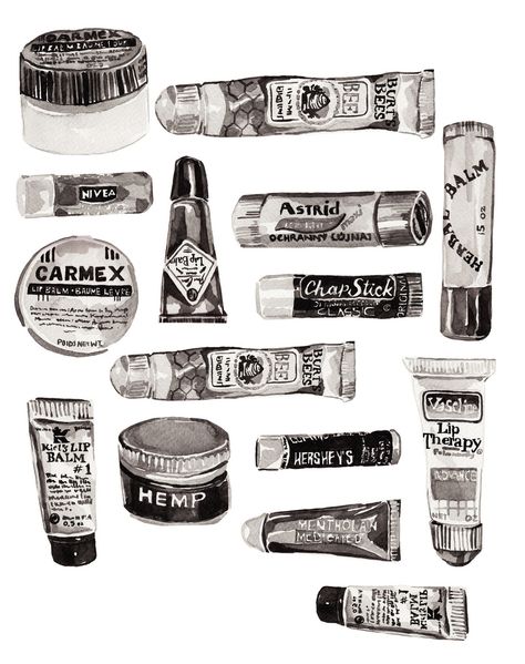 Lipbalm Illustration | Flickr - Photo Sharing! Carmex Chapstick, Holly Exley, Things Organized Neatly, Gcse Art, Arte Sketchbook, A Level Art, Ink Illustrations, Everyday Objects, Art Plastique