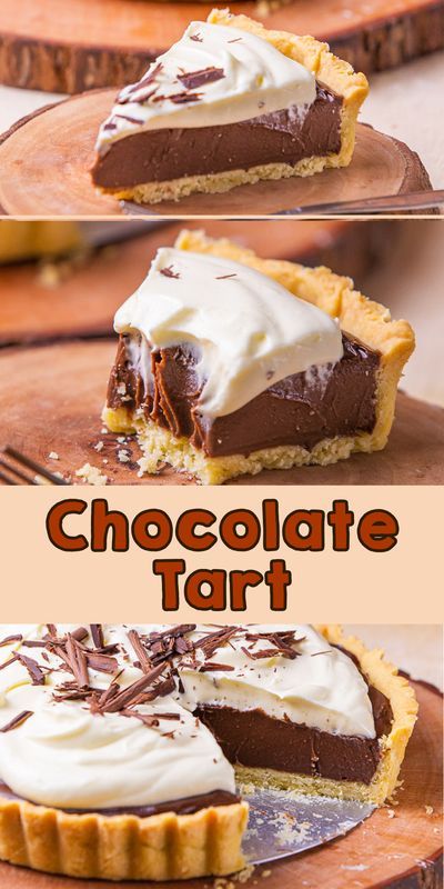 Tarts Recipe Dessert, Recipe Dessert Easy, Chocolate Tart Recipe, Homemade Dessert, Pastry Crust, Chocolate Dessert Recipes, Chocolate Filling, Chocolate Tart, Delicious Pies