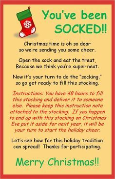 Christmas SOCKING, how cute...next year! You've Been Socked, Youve Been Socked, Prize Ideas, Christmas Service, Centerpiece Christmas, Sweater Ideas, Volunteer Work, Navidad Diy, Christmas Party Games